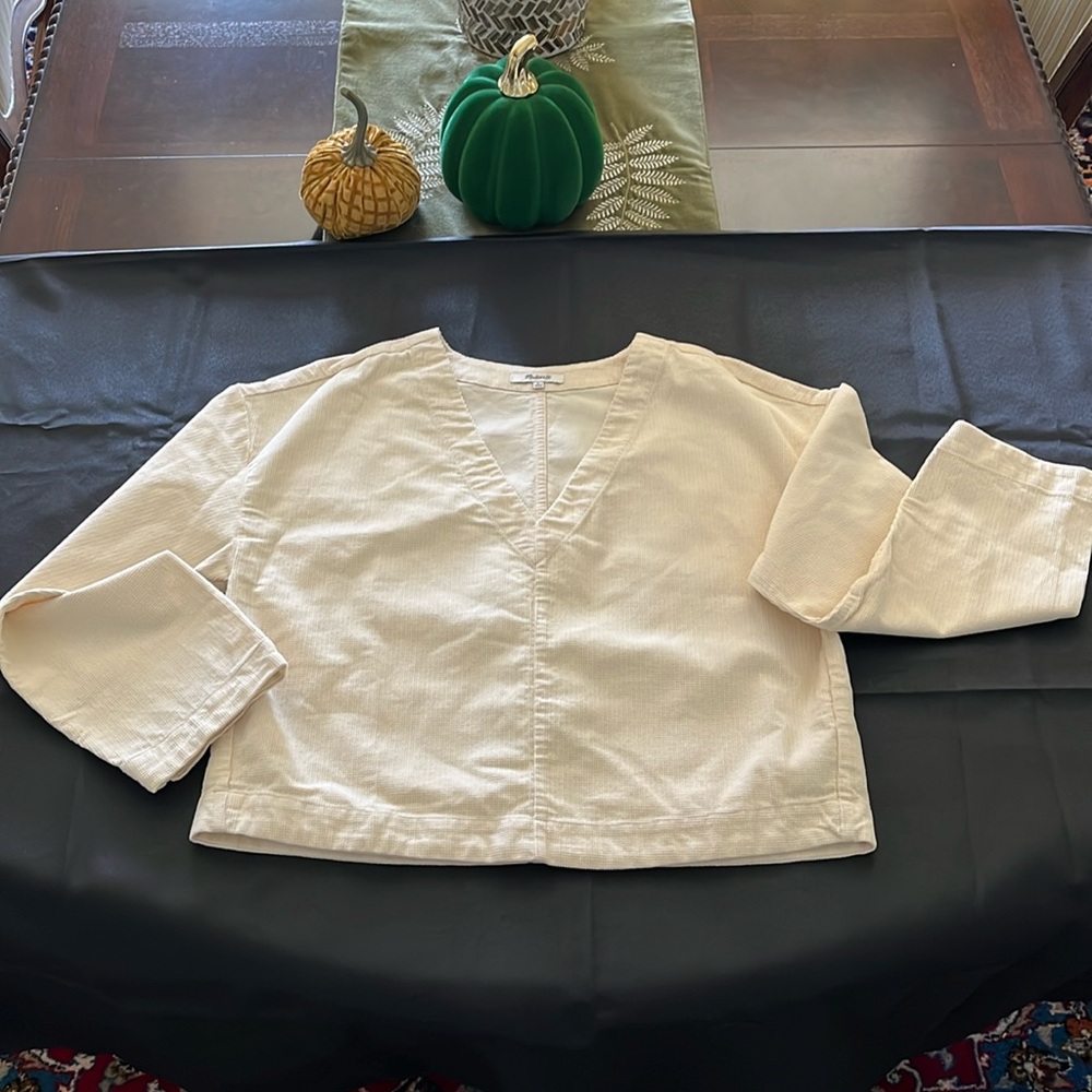 Madewell v neck cotton sweater